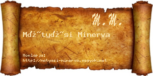 Mátyási Minerva névjegykártya